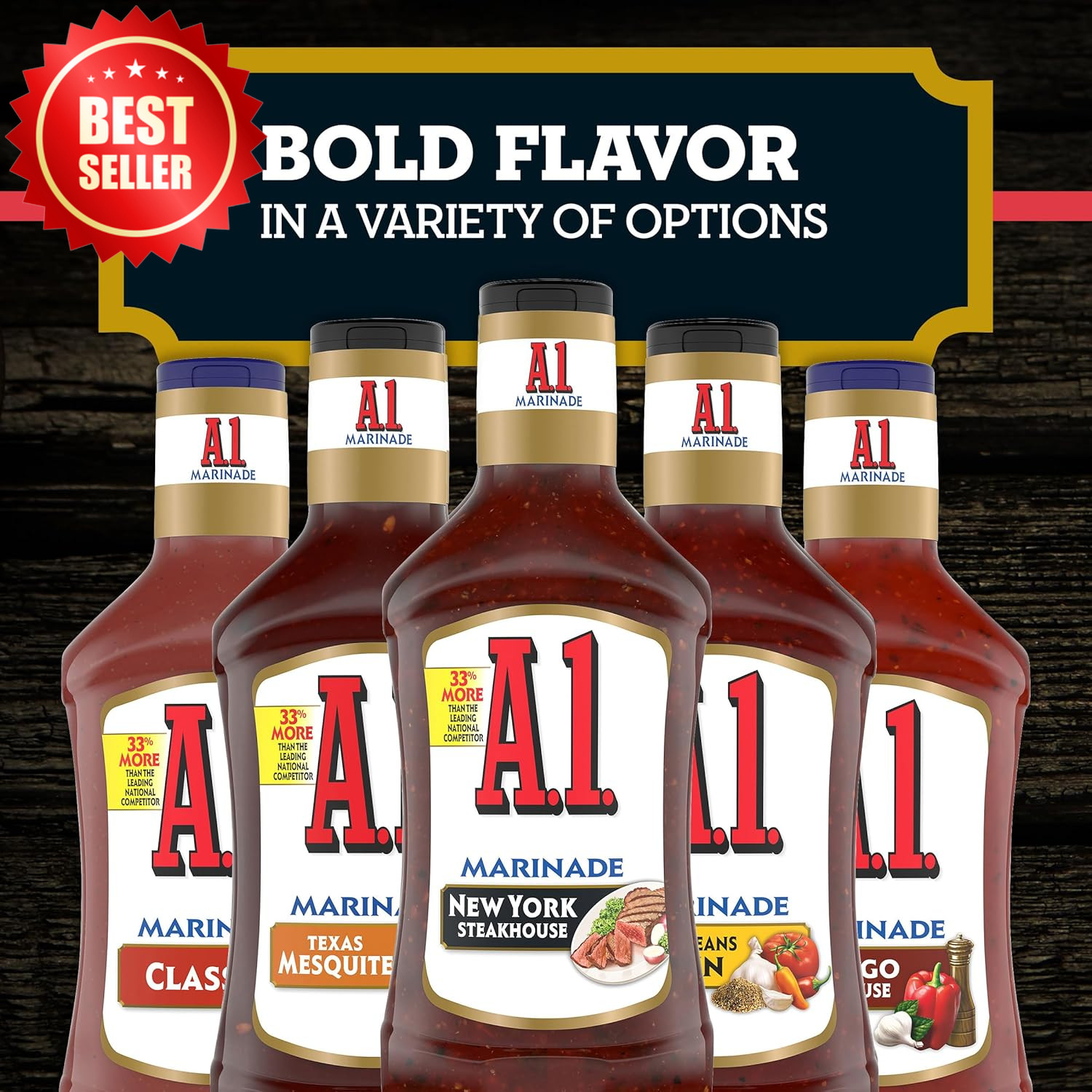 6 Pack Steakhouse New York Marinade 16 Oz Bottles Bulk Beef Grilling US
