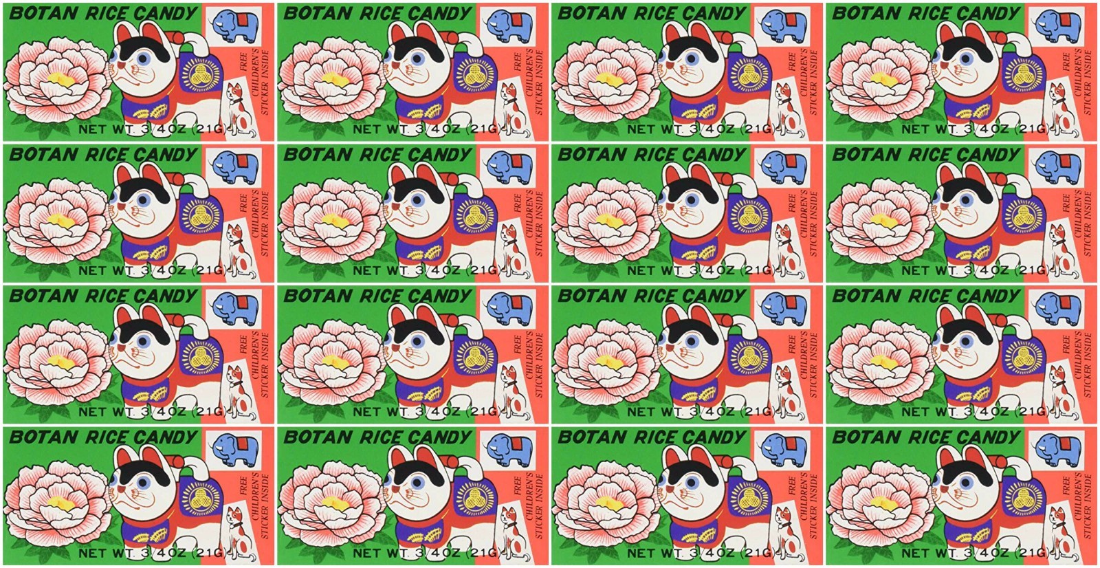 12 PACKS Japanese Botan Rice Chewy Candy Citrus Lemon Orange Flavor 21g 0.75 oz