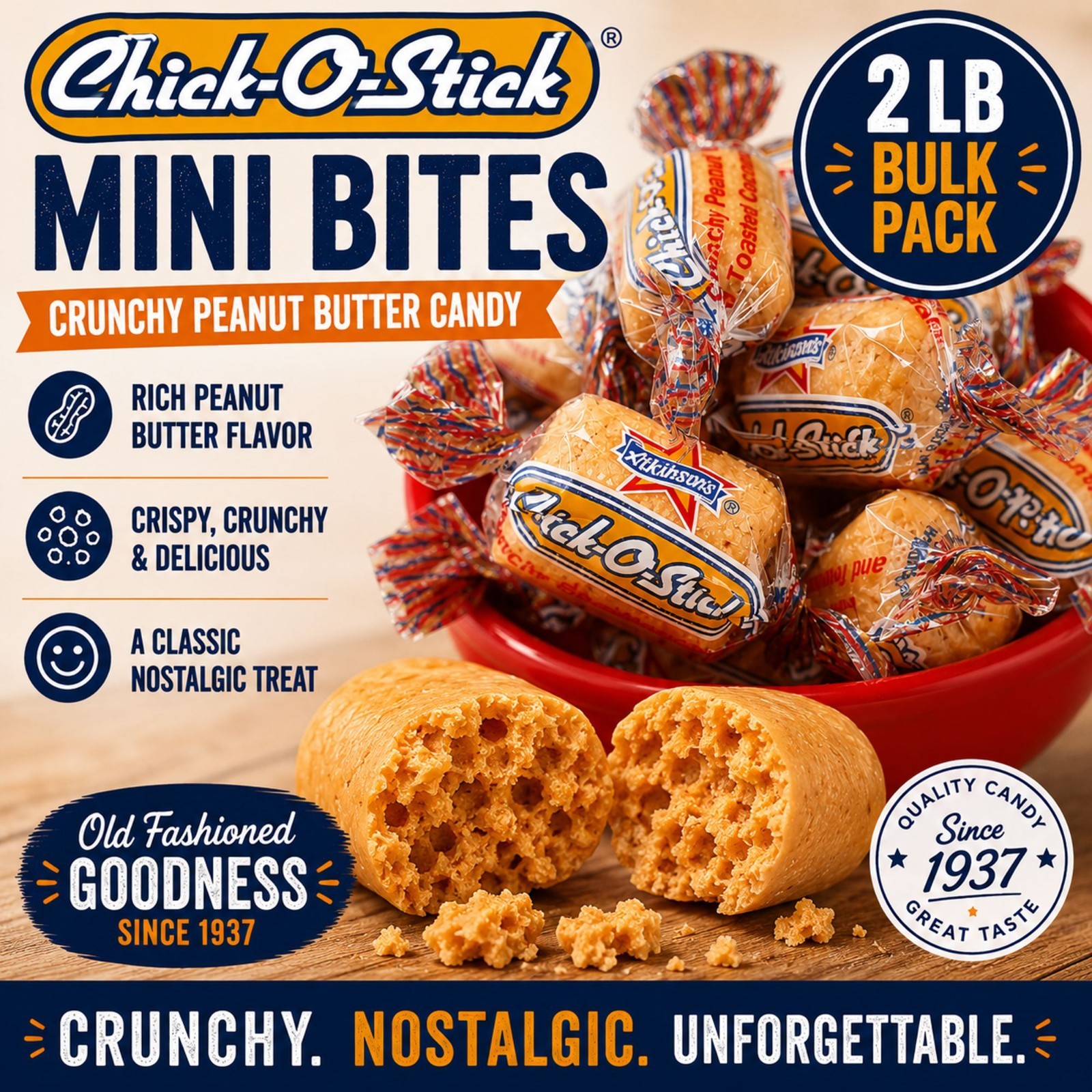 Chick O Stick Mini Bite Size ~ Bulk ~ 2 Lbs