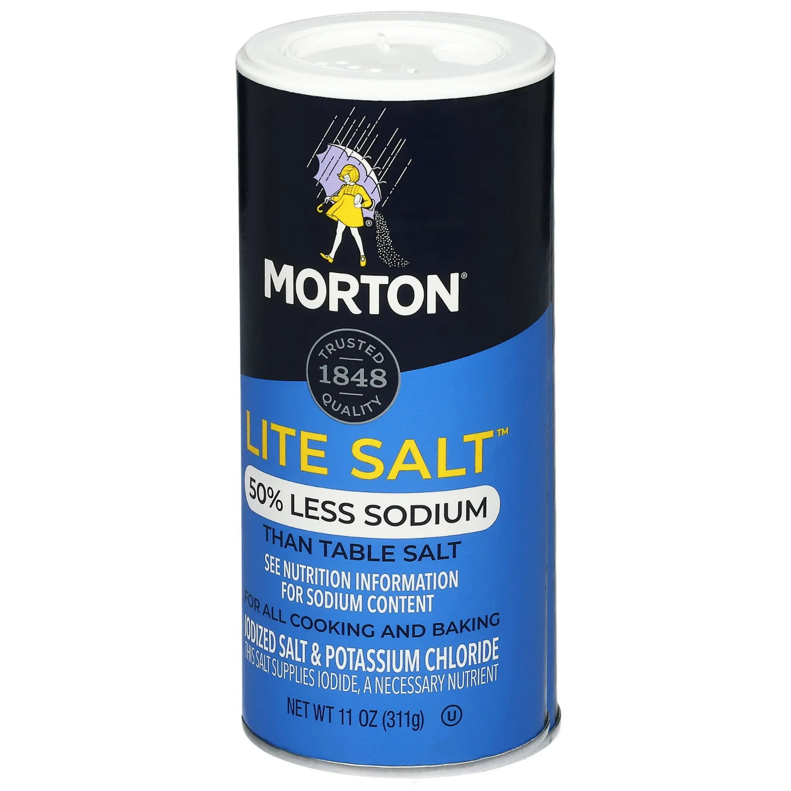 (3 pack) Morton® Lite Salt, Low Sodium Salt Alternative, 11 oz Canister