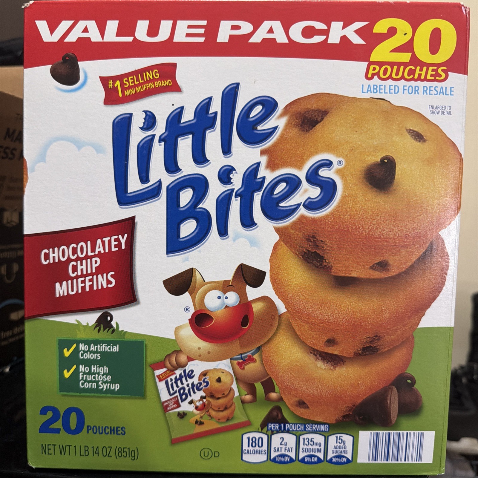 Value Pack Little Bites Chocolate Chip Muffins, 20 individual packs, (4ct each)