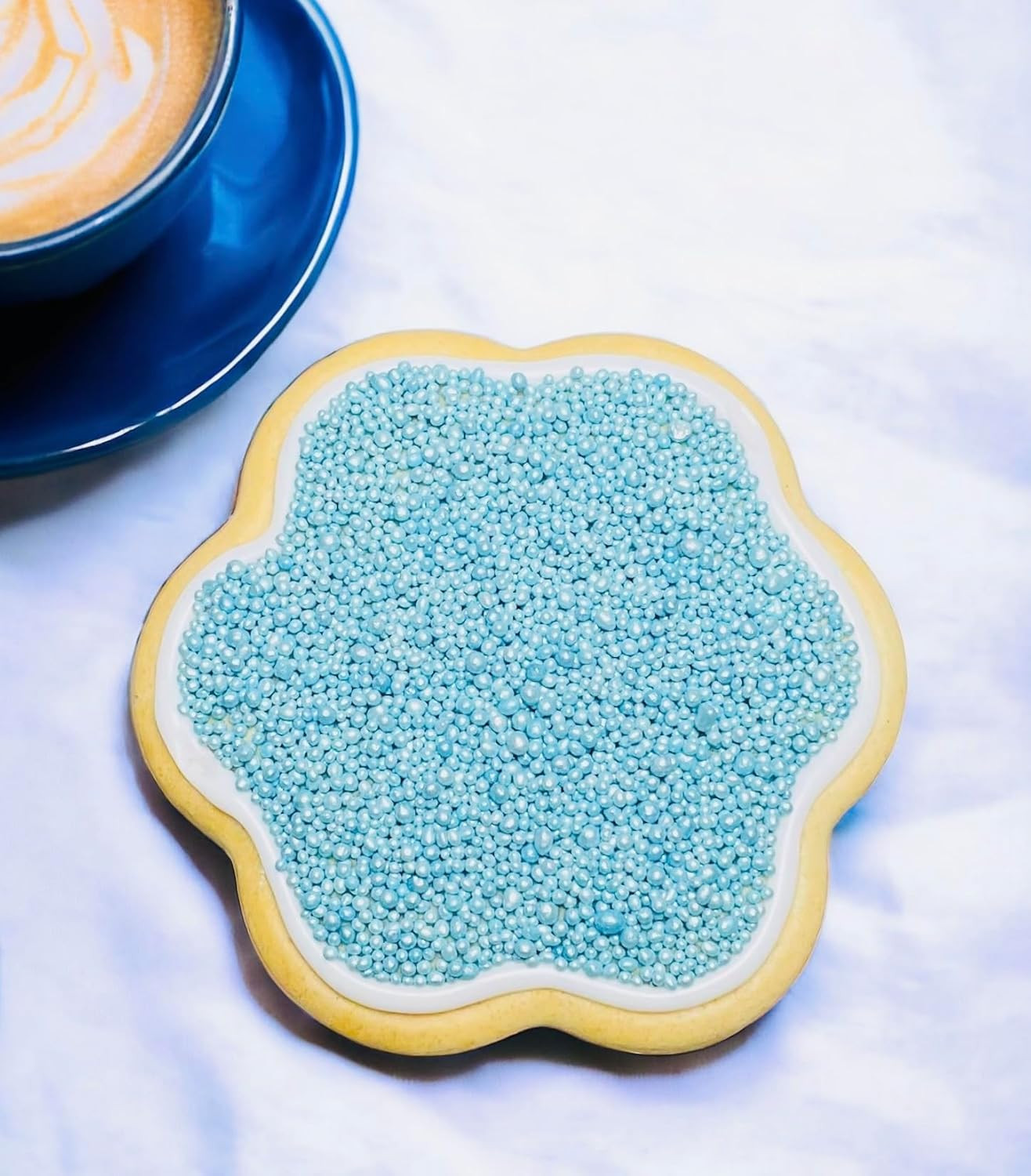 BABY BLUE PEARLIZED NONPAREIL – Dairy Free,Gluten Free,Egg Free,Vegan,Soy Free,N
