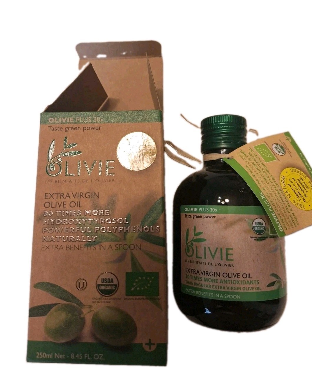 Extra Virgin Olive Oil 250ml OLIVIE PLUS 30X Moroccan Desert Organic Kosher EVOO
