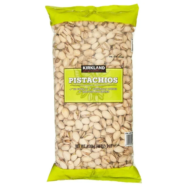 Kirkland Signature In-Shell Pistachios Roasted & Salted 3 Lbs, Kosher – New