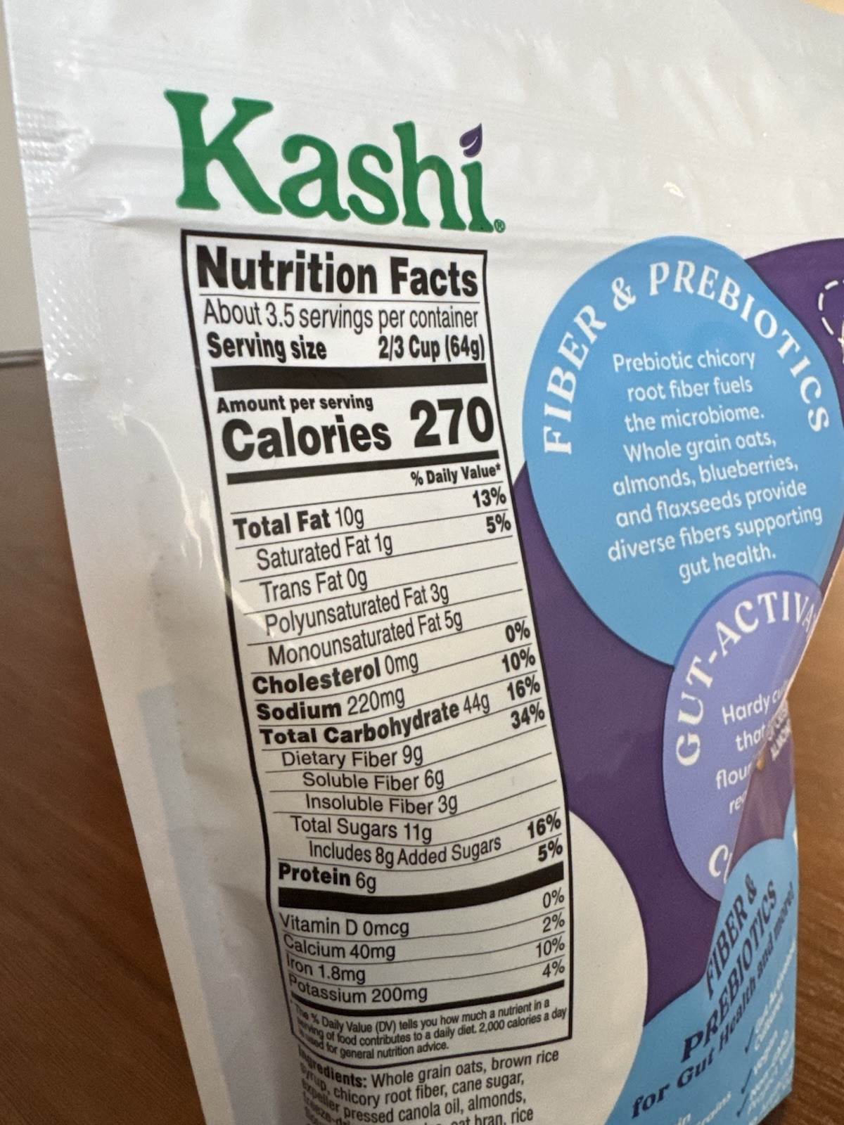 Kashi Gut Health Granola Blueberry Almond NEW Sealed Best By 5/2026