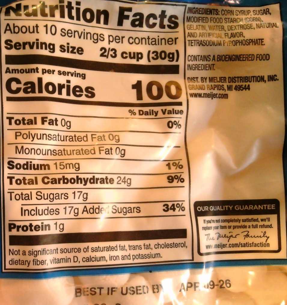 LOT OF 6 (six) meijer mini marshmallows, 10.5oz per pack (BEST BY 4/2026)