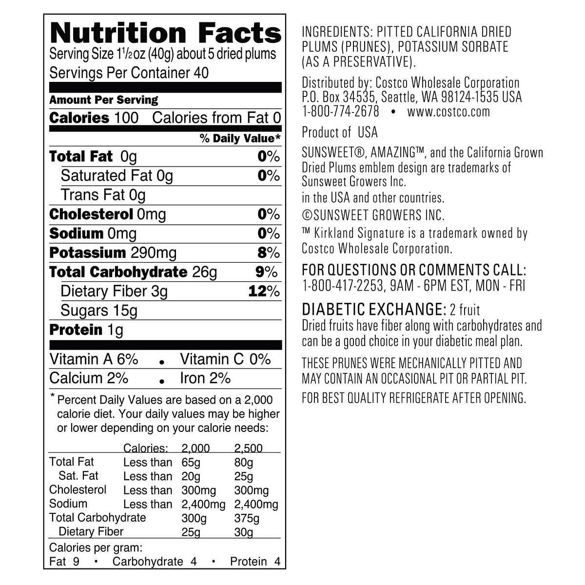 Signature’s Dried Plums Pitted Prunes, 3.5 Pounds Pack of 2