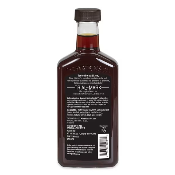2-PK Watkins All Natural Original gourmet baking Vanilla with Pure Extract 8oz