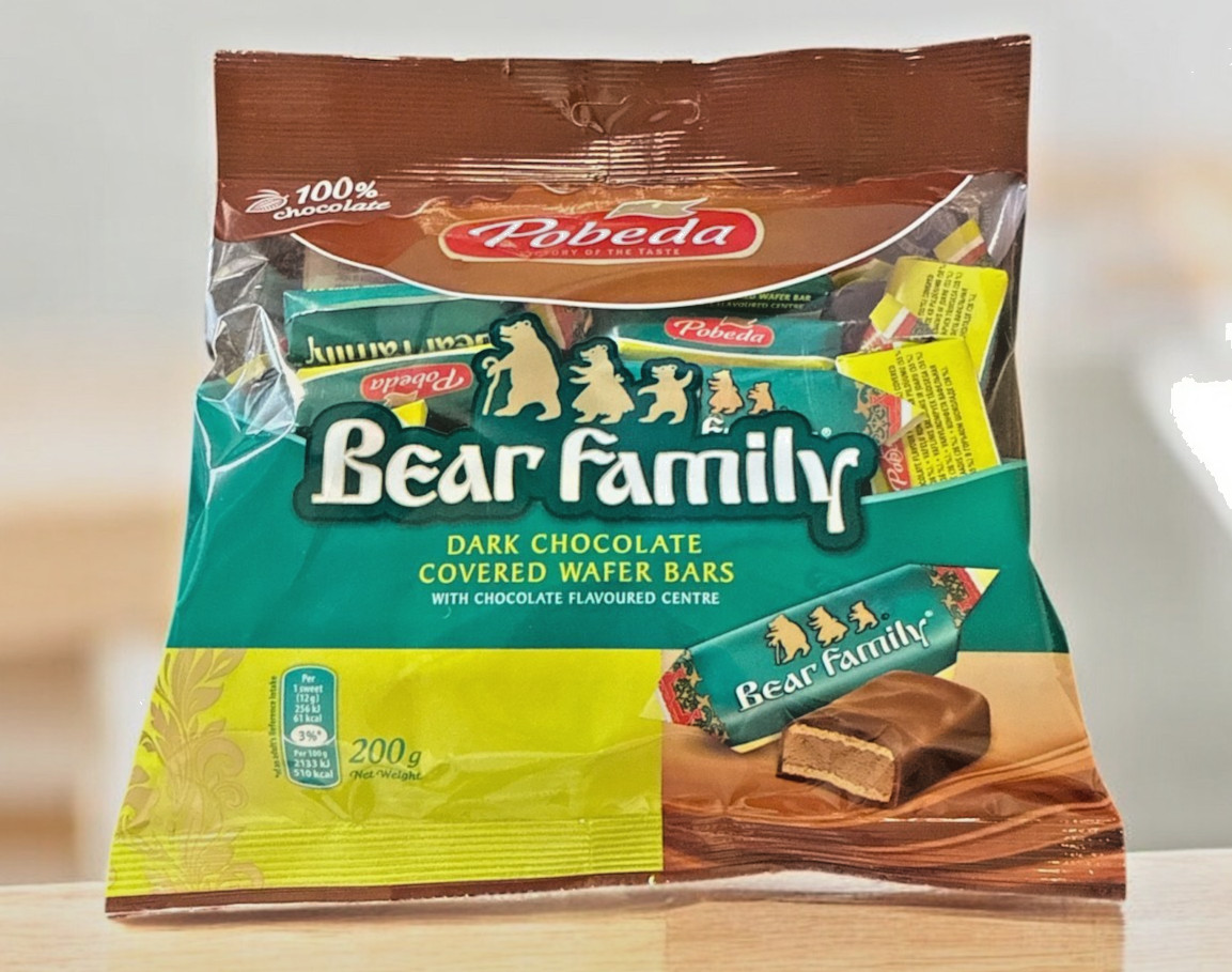 2× Russian “Mishki v Lesu” Bear Family Candy – Candy Dark Chocolate 200g