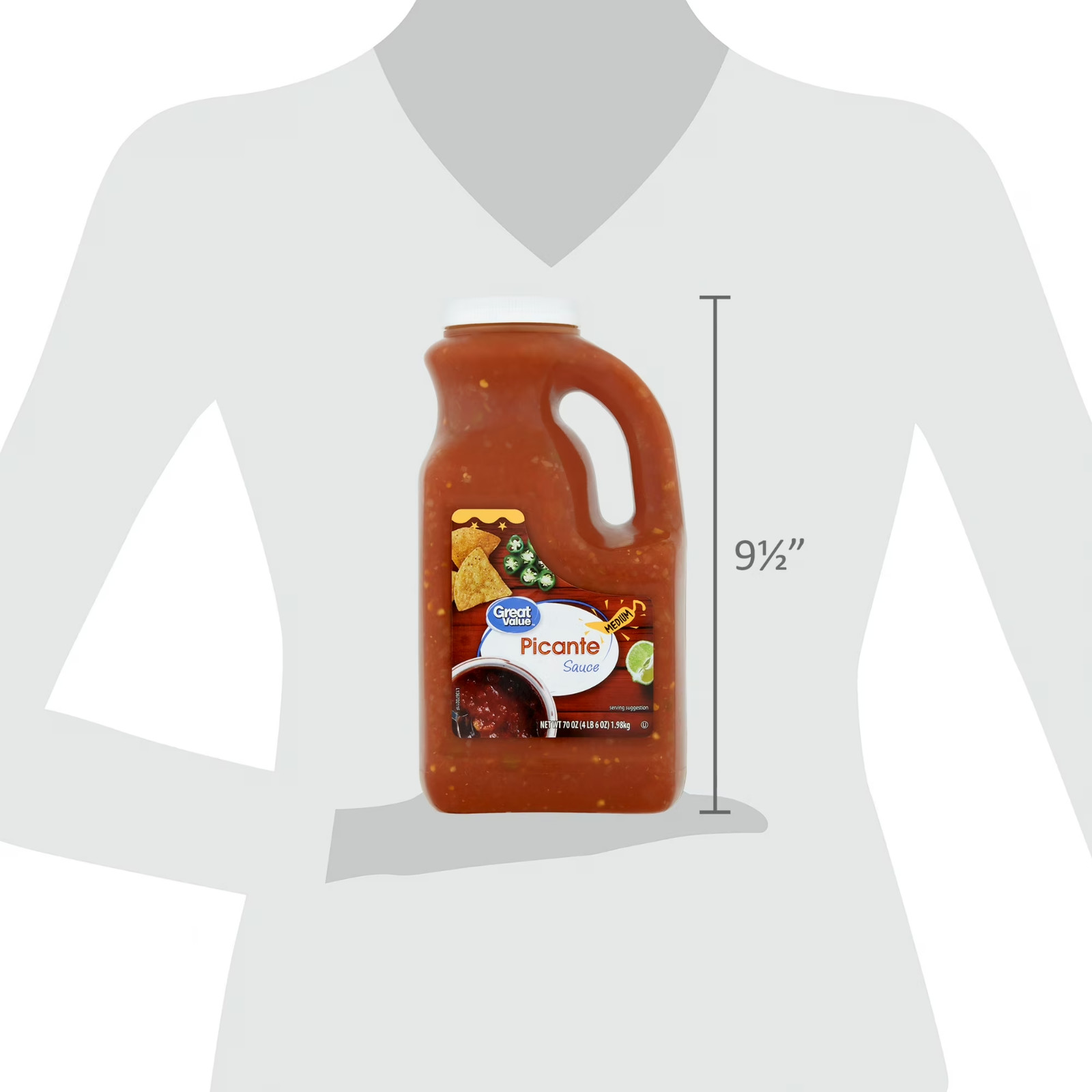 Great Value Medium Picante Sauce, 70 oz…