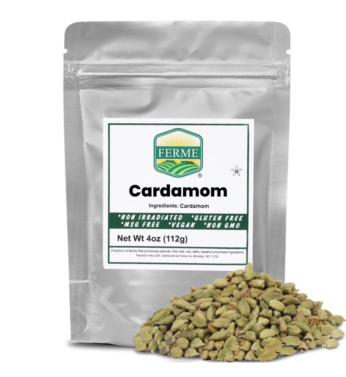 Green Cardamom Pods Spice (Hari Elachi) 4oz (120g)