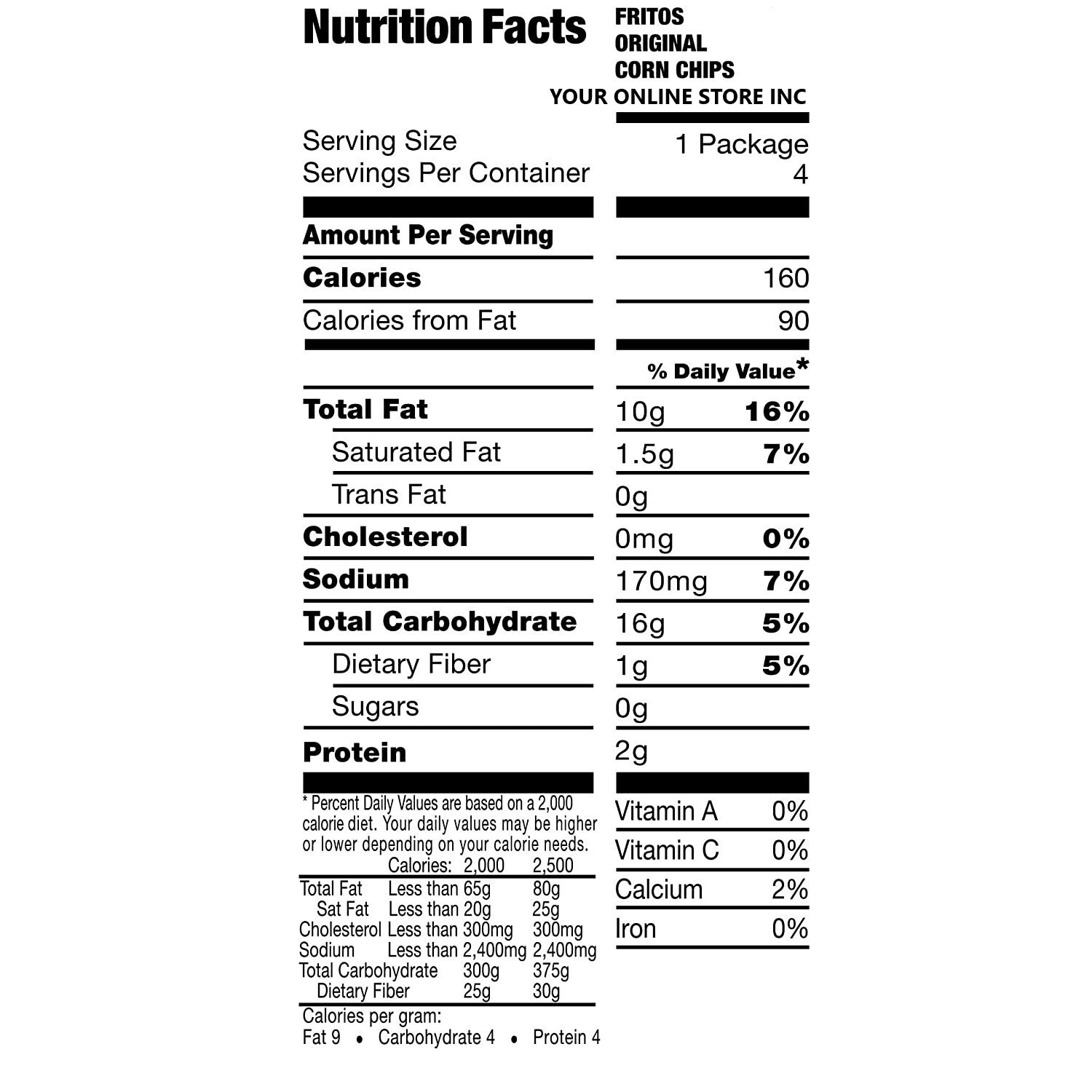 Fritos «The Original Corn Chips» 1 oz. Bags 10Pk (Frito-Lay) BB 10/2023 PLS READ
