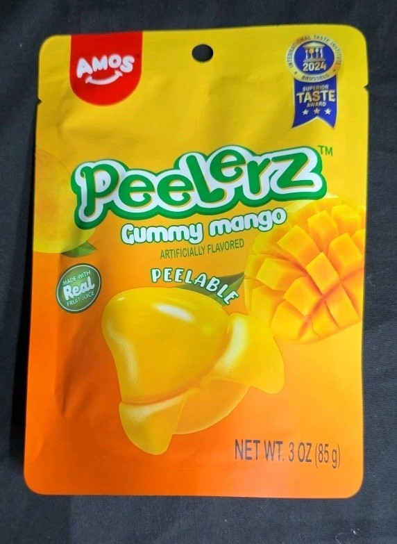 AMOS 6oz Peelerz Peelable Fruit Gummy Mango Viral Tiktok Candy NEW