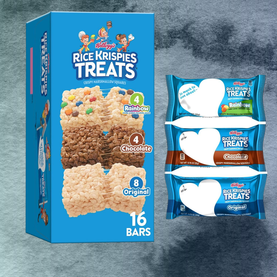 Rice Krispies Treats Crispy Marshmallow Squares Kids Snacks Cereal Bars 12.1 oz
