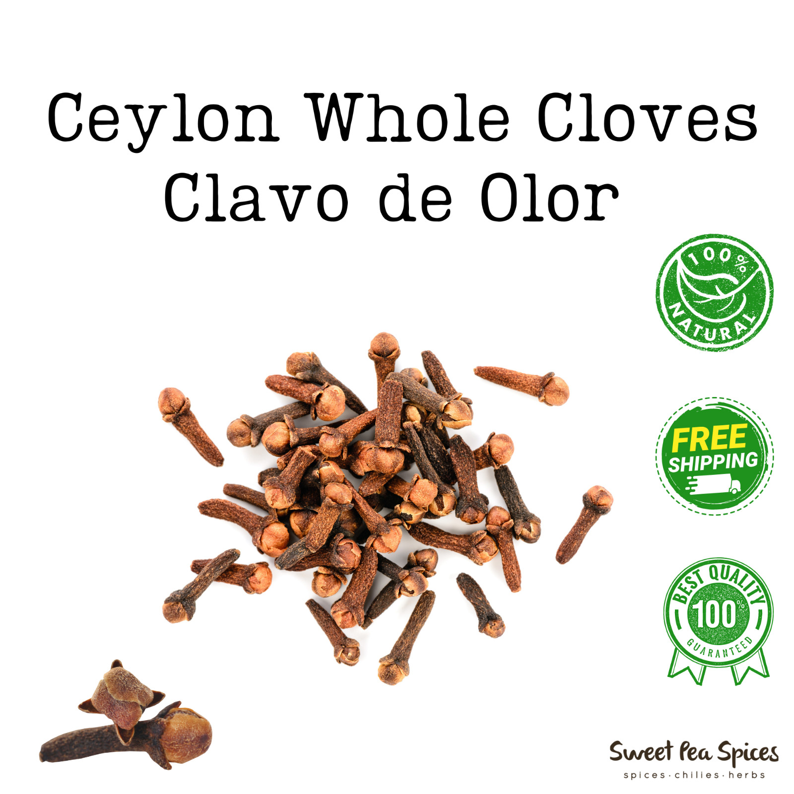 Organic Ceylon Whole Cloves – Bulk Cloves – Sri Lanka – Sun Dried Cloves