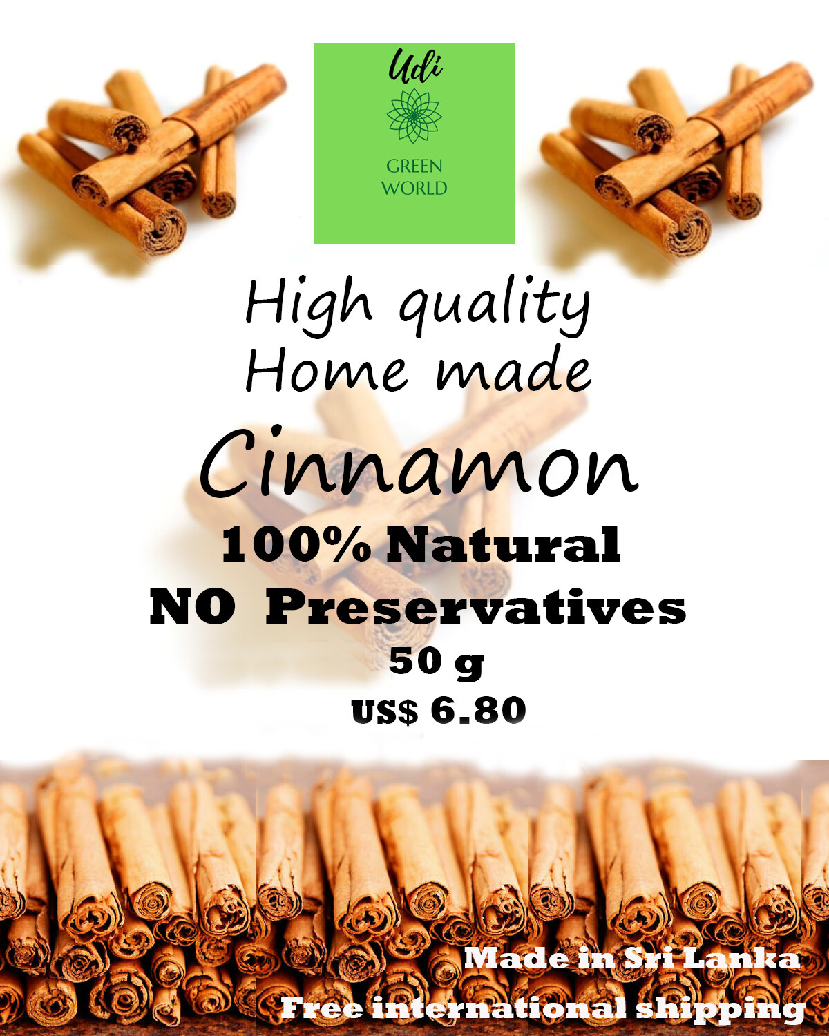 Cinnamon Sticks, Pure Ceylon, «True Cinnamon» Sticks, Cinnamon Quills