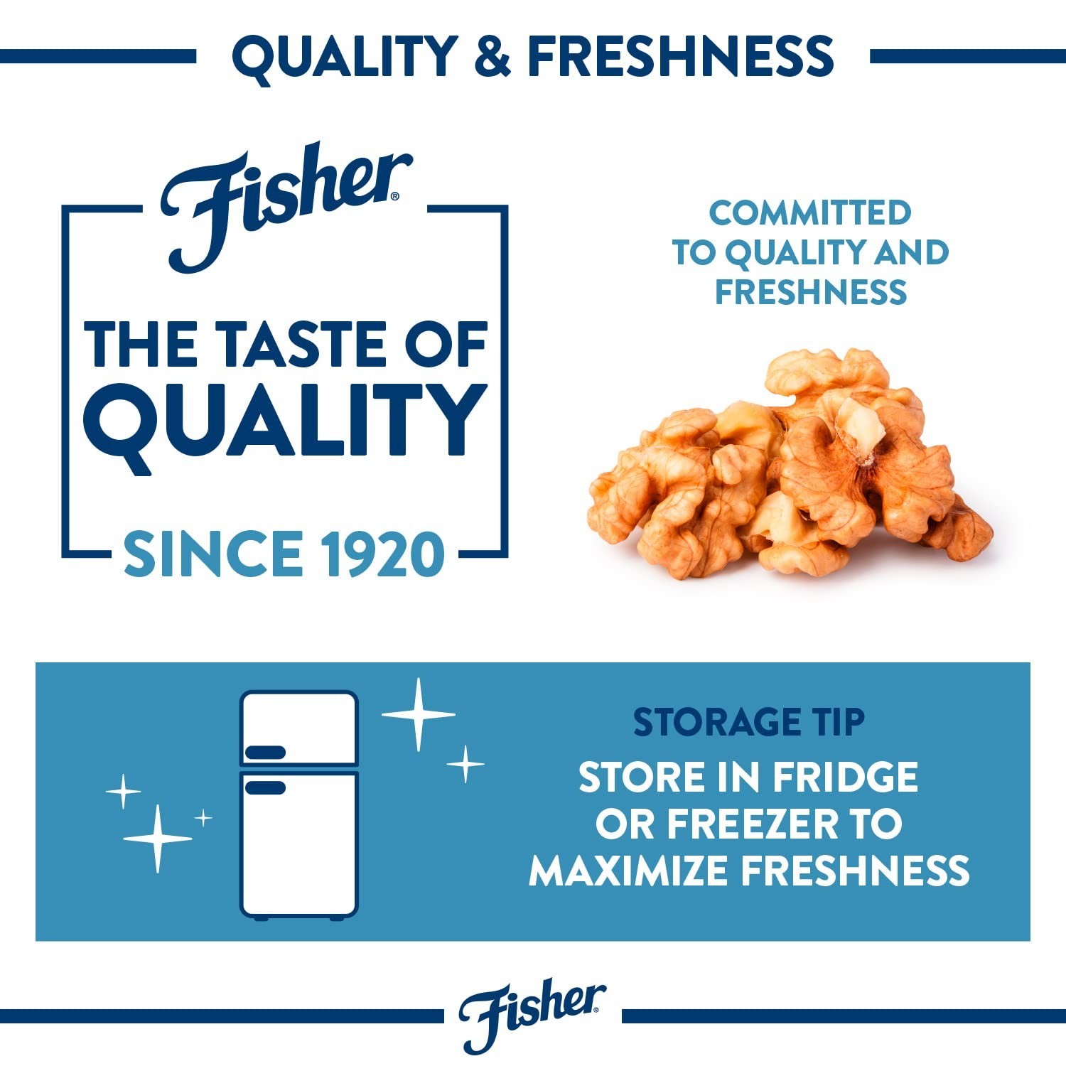 Fisher Gluten Free, Non-GMO Walnut Halves & Pieces, 16 oz Bag