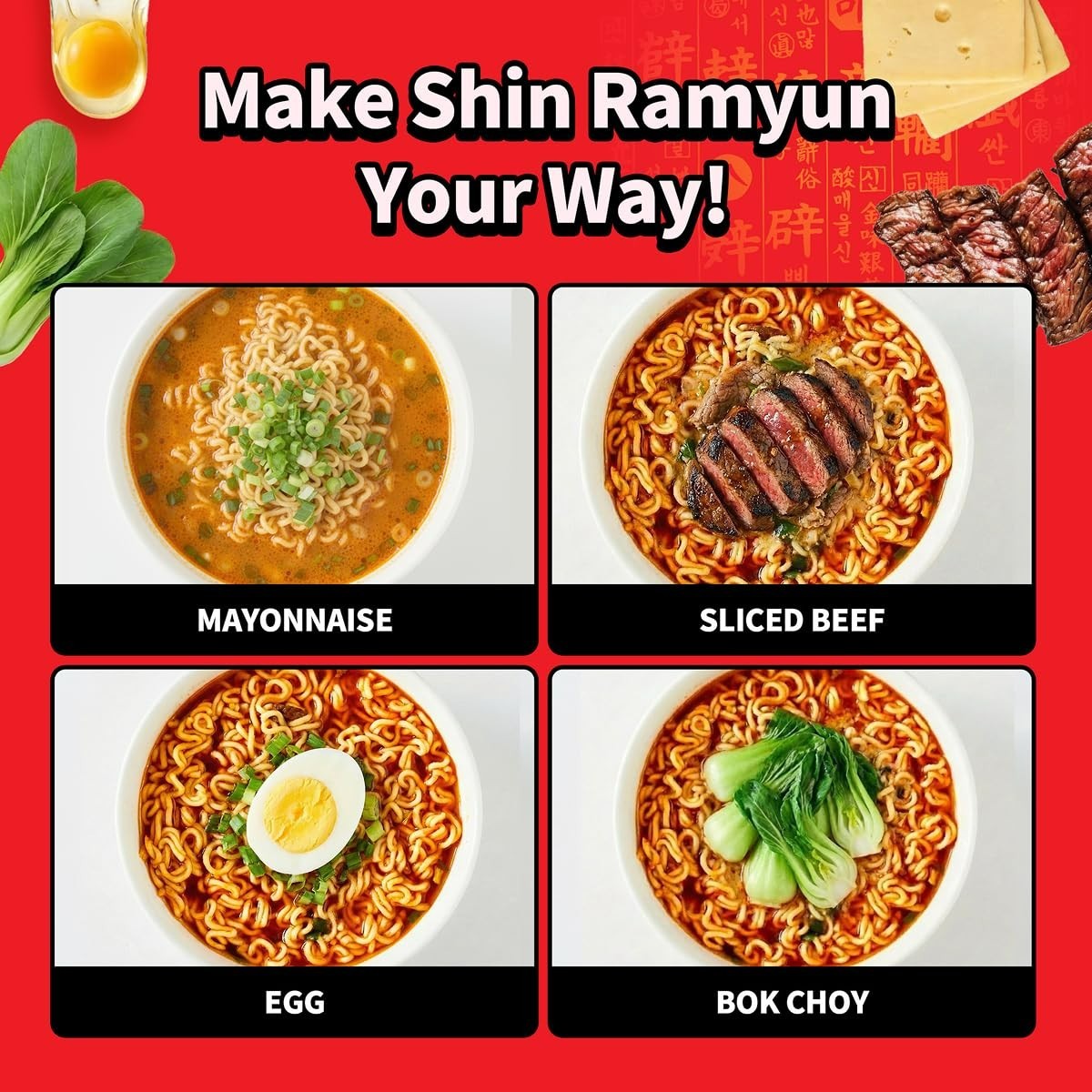 Quick & Spicy Shin Ramyun Noodles – 20 Pack, Rich Beef Flavored Instant Soup