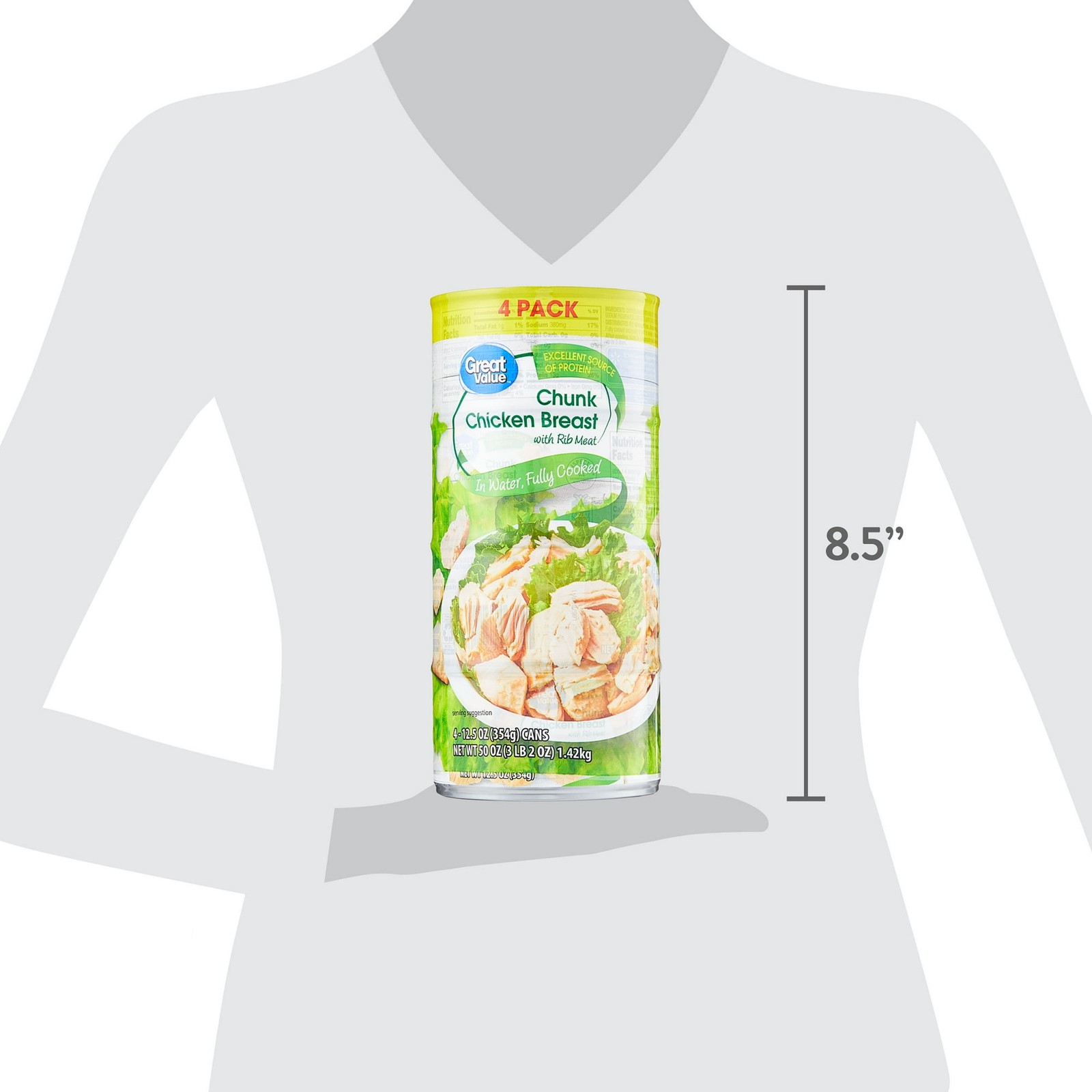 Great Value Chunk Chicken Breast, 12.5 Ounce Can (4 Pack)