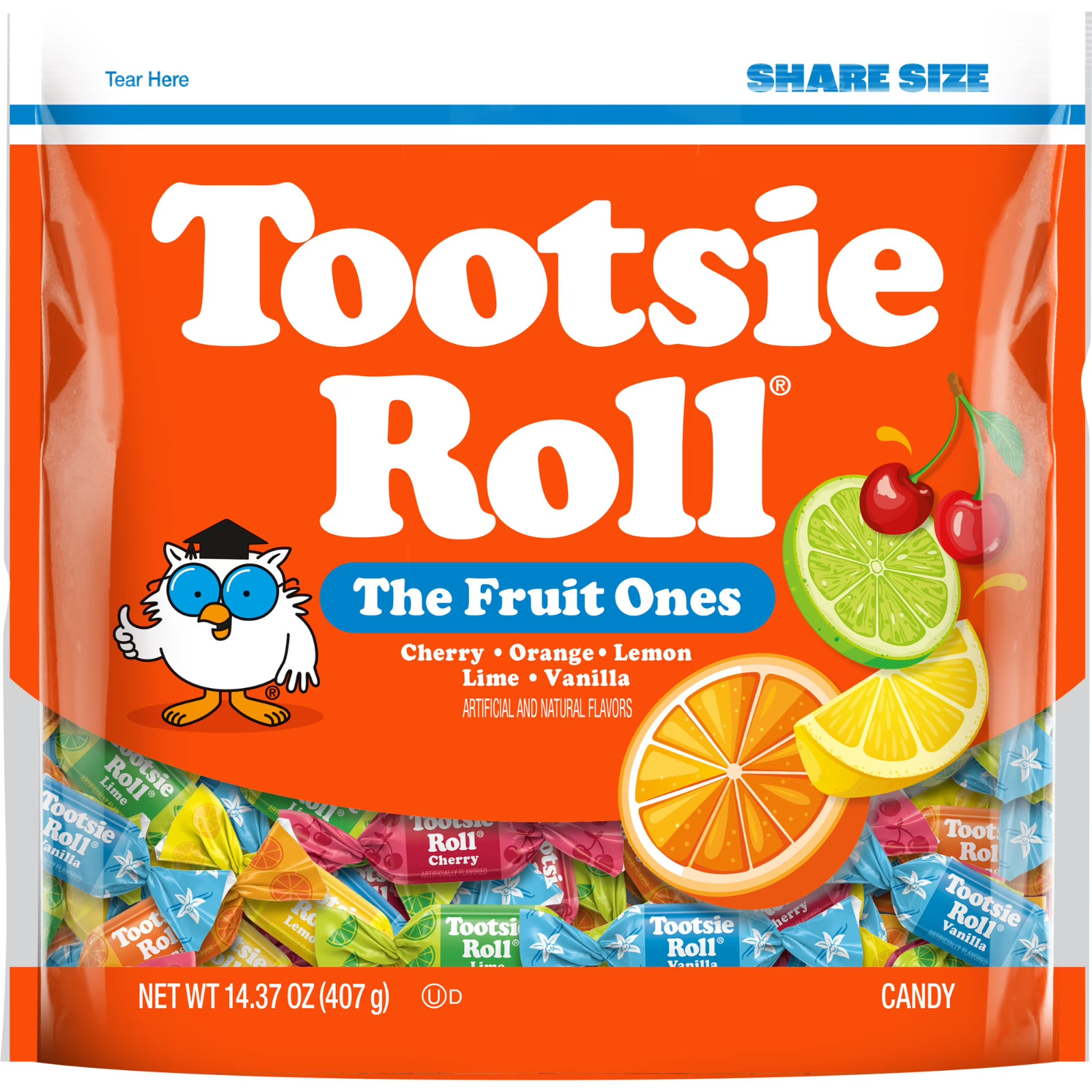 Tootsie Roll Fruit Chews Assorted Fruit Flavors 14.37 oz Gluten-Free Peanut FREE
