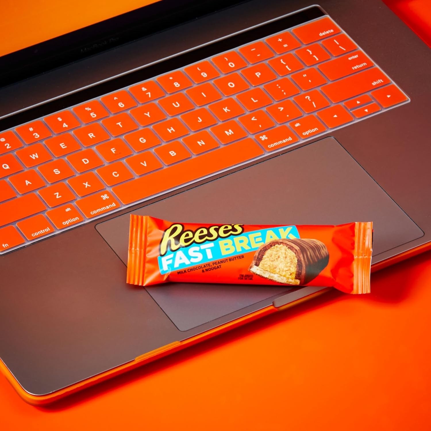 FAST BREAK Peanut Butter Nougat Candy Bars, 1.8 oz Pack of 18