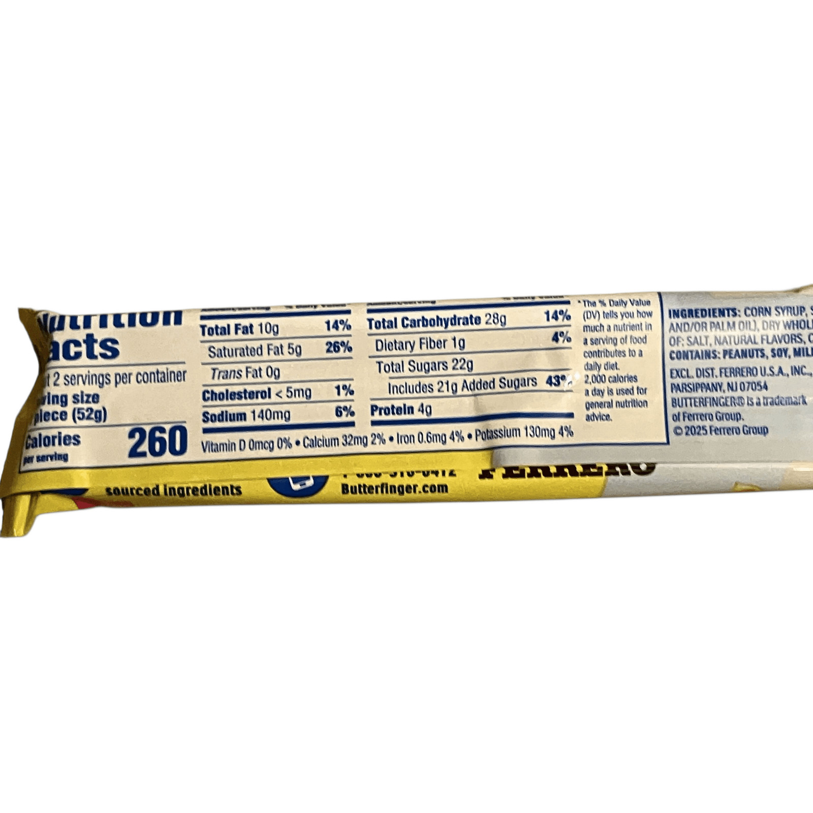 3 – Marshmallow Butterfinger Bar Limited Edition 1.9 oz 54g each (Lot of 3 Bars)
