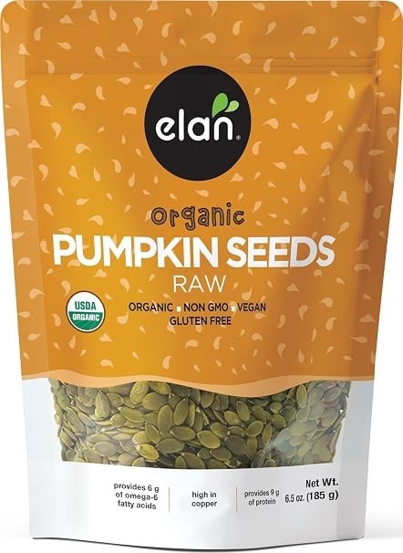 Organic Pumpkin Seeds 6.5 oz Unsalted Unroasted Shelled Kernels No Shell