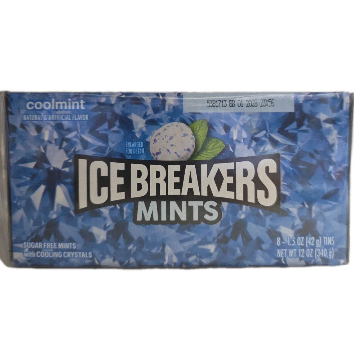 ICE Breakers Sugar Free Mints, Coolmint, 1.5 Ounce Pack of 8 Box, Free Shipping