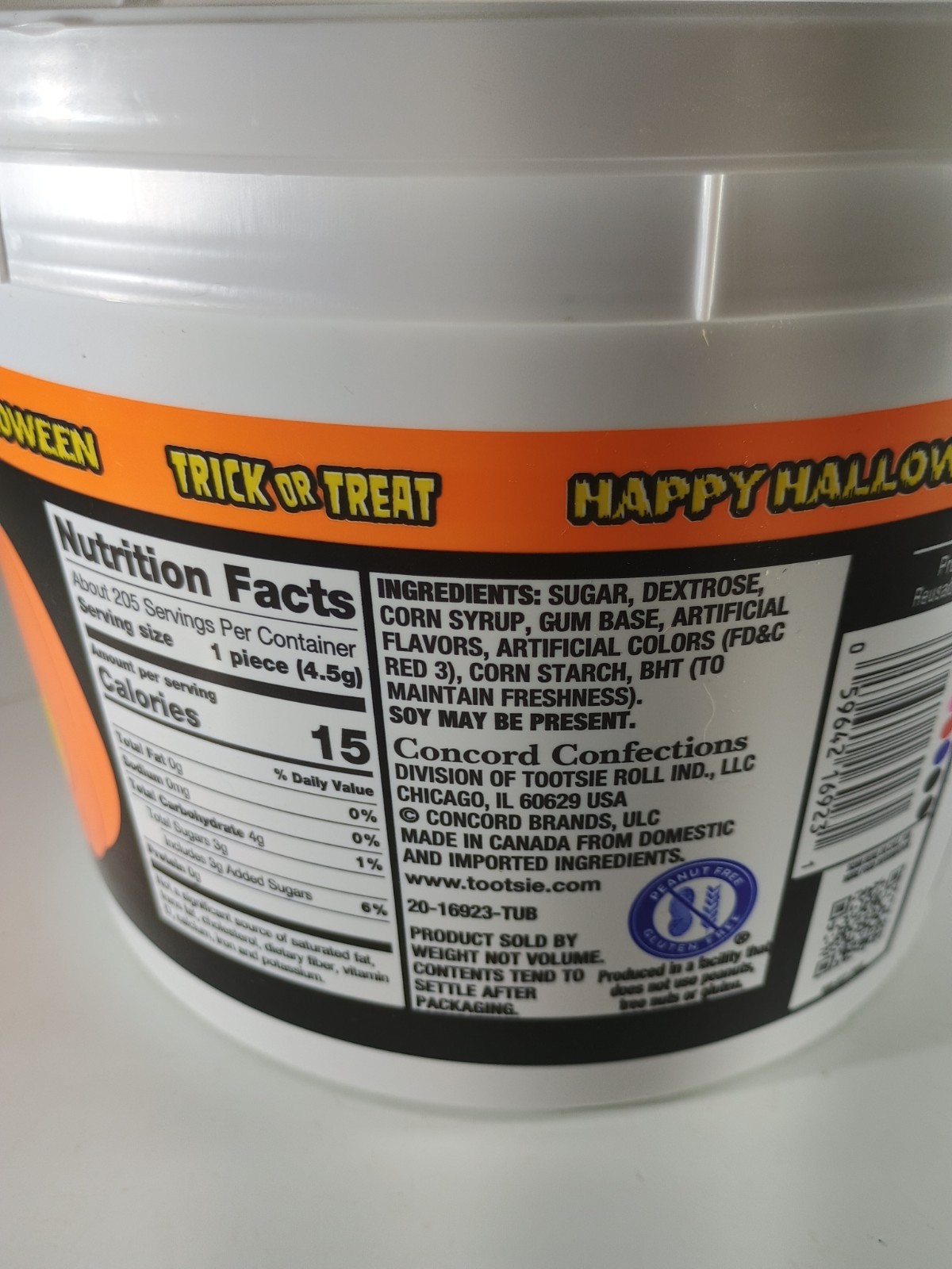 Dubble Bubble Bubble Gum Original Pink 200/Tub Happy Halloween 🎃👻