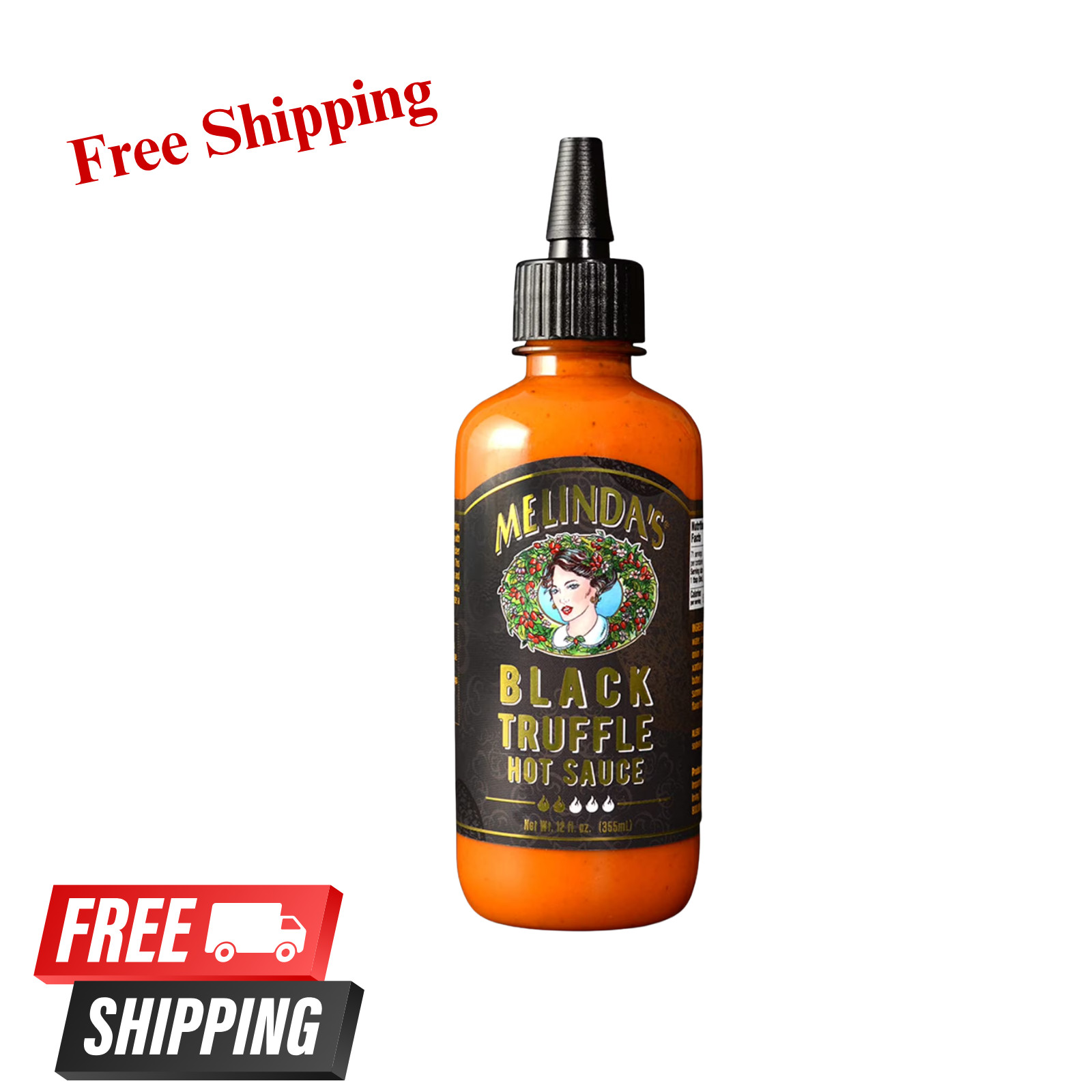 NEW: Melinda’s Black Truffle Hot Sauce, Condiment and Sauce, 12 oz FREE SHIP****