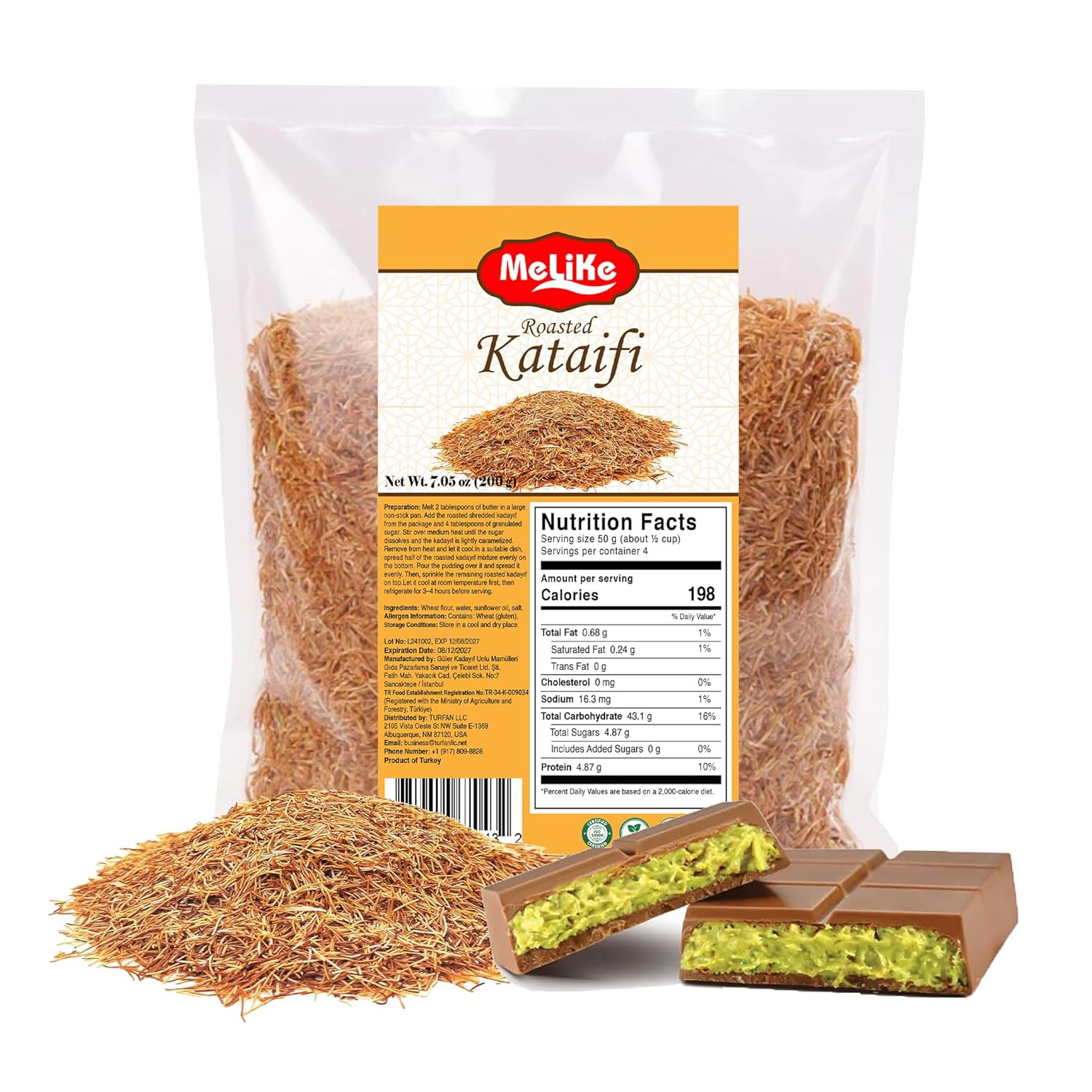 Kataifi, Premium Roasted Kataifi for Dubai Chocolate Bar, Toasted Kataifi Shredd