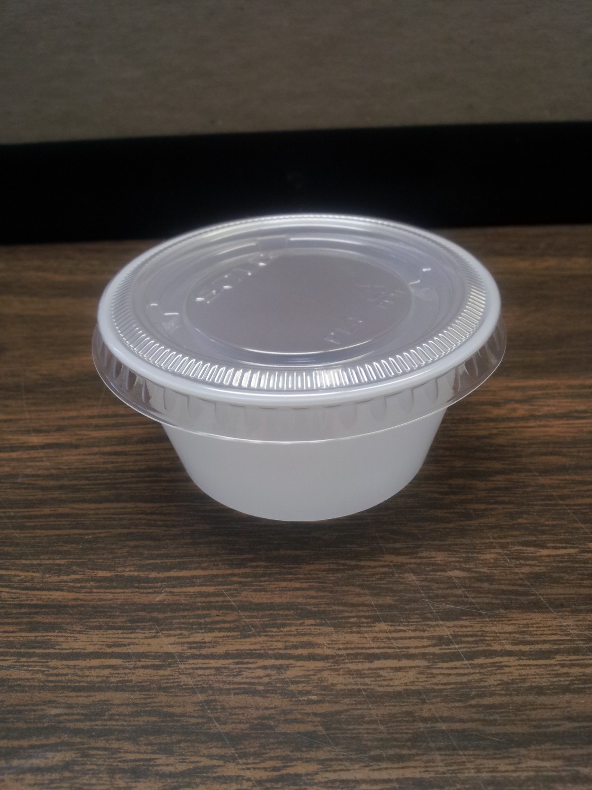 PLASTIC SINGLE USE 2 oz PORTION CUP/LIDS (200 CUPS OR 200 LIDS) SAUCES/WEDDINGS