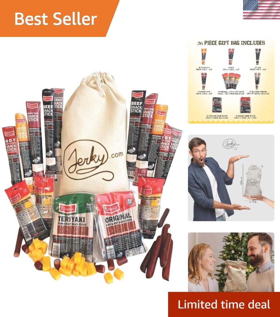 Keto-Friendly 26pc Meat & Cheese Snack Variety Pack | Perfect Gift for Him