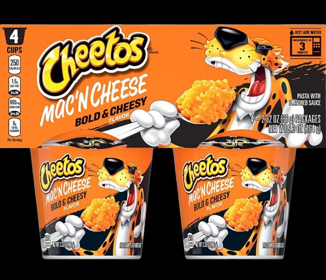Cheetos Mac ‘N Cheese Bold And Cheesy 4 Cup Count Pack Quick Cook