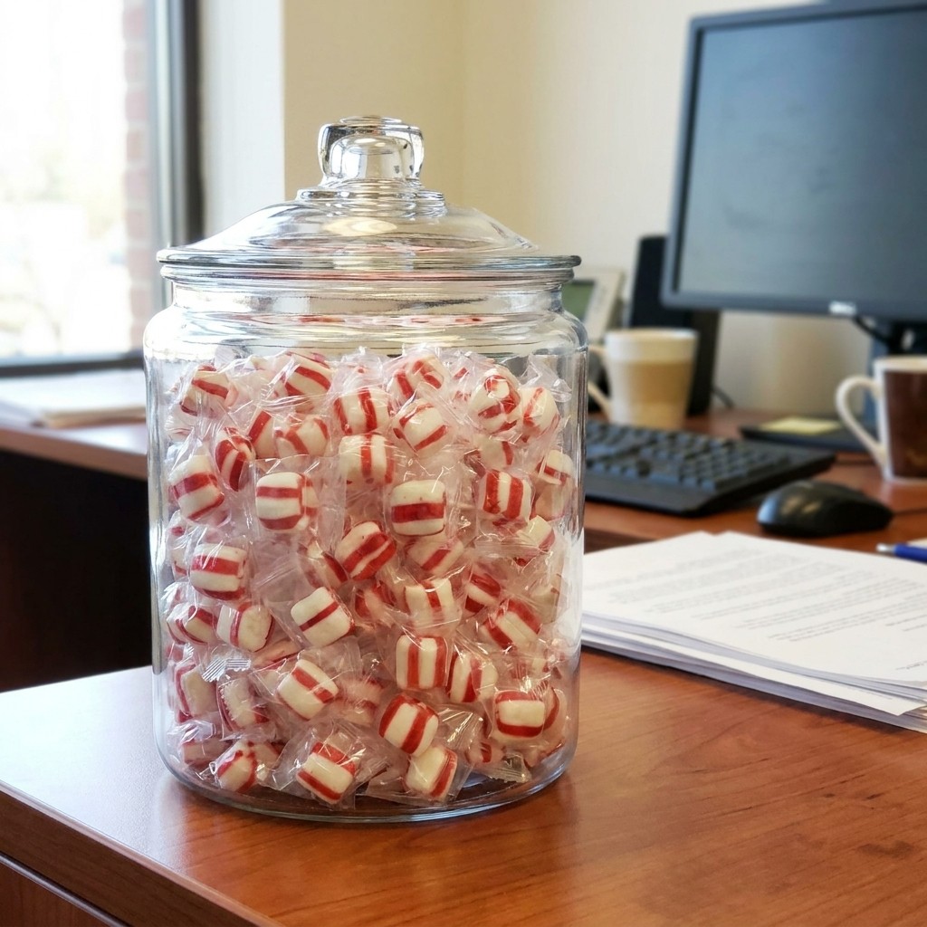 Peppermint Soft Puffs Candy | 170 Wrapped Pcs 32 oz (2 LB) Mint Candy Bulk Candy