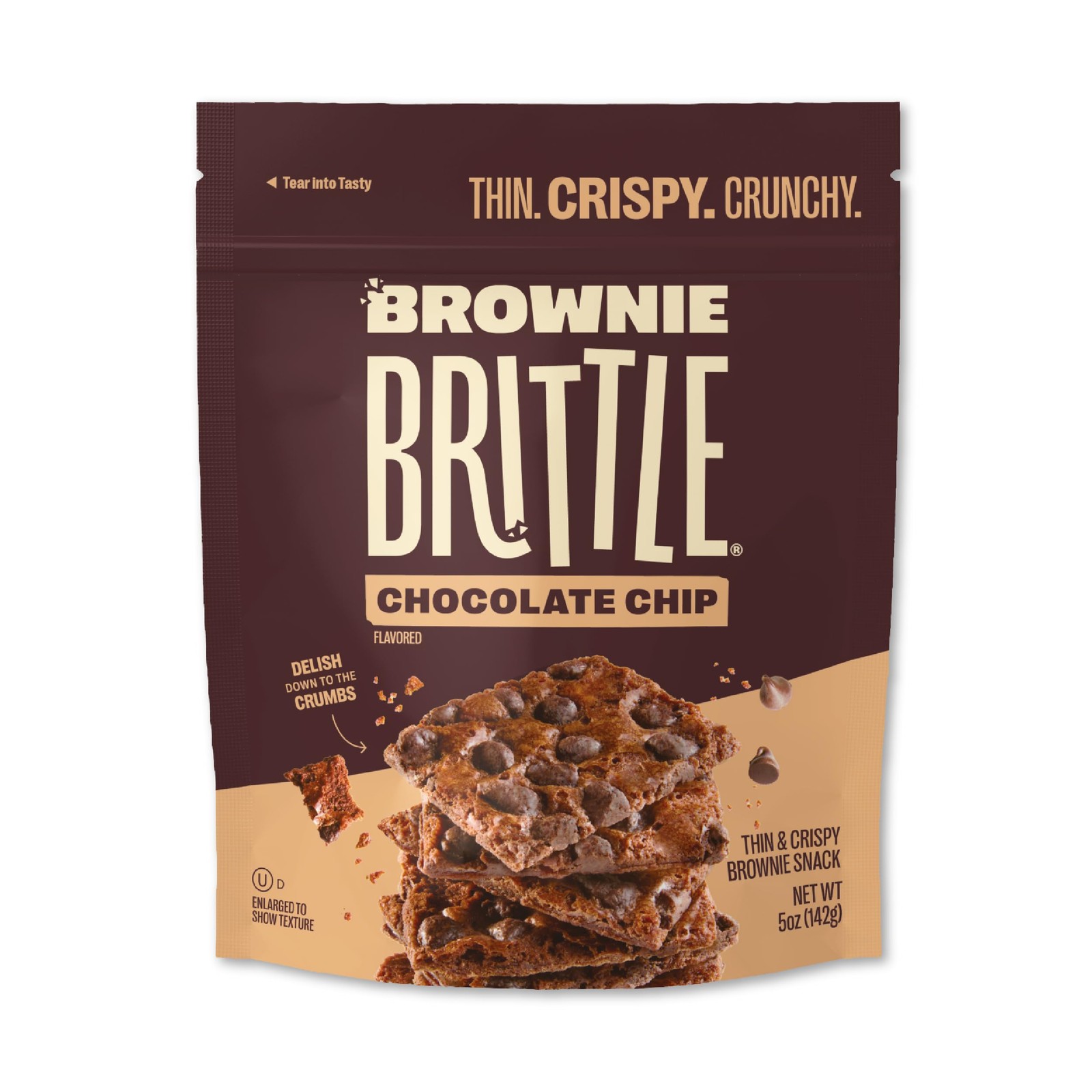 Sheila G’s Brownie Brittle, Chocolate Chip, 5 Oz 5 Ounce (Pack of 1), No Color