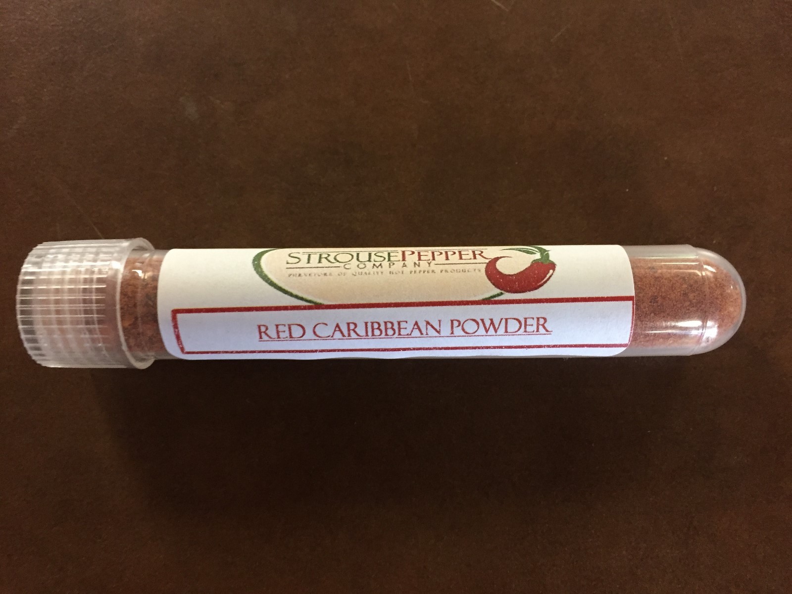 FRESH GROUND RED CARIBBEAN POWDER VIAL (8 GRAMS/ OVER 1/4 OZ) SCREW ON CAP.