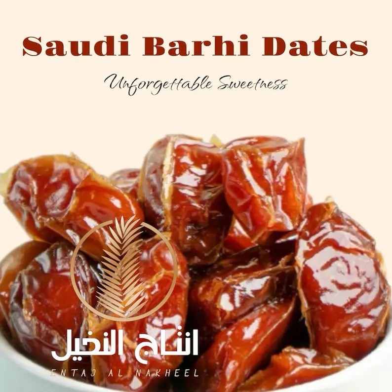 2.2 lb Saudi Barhi Dates – Fresh Sun-Dried, Naturally Sweet Caramel-Like Taste