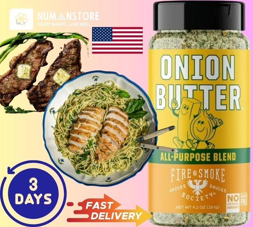 Onion Butter All Purpose Seasoning Blend, BBQ Rub, 9.2 OUN