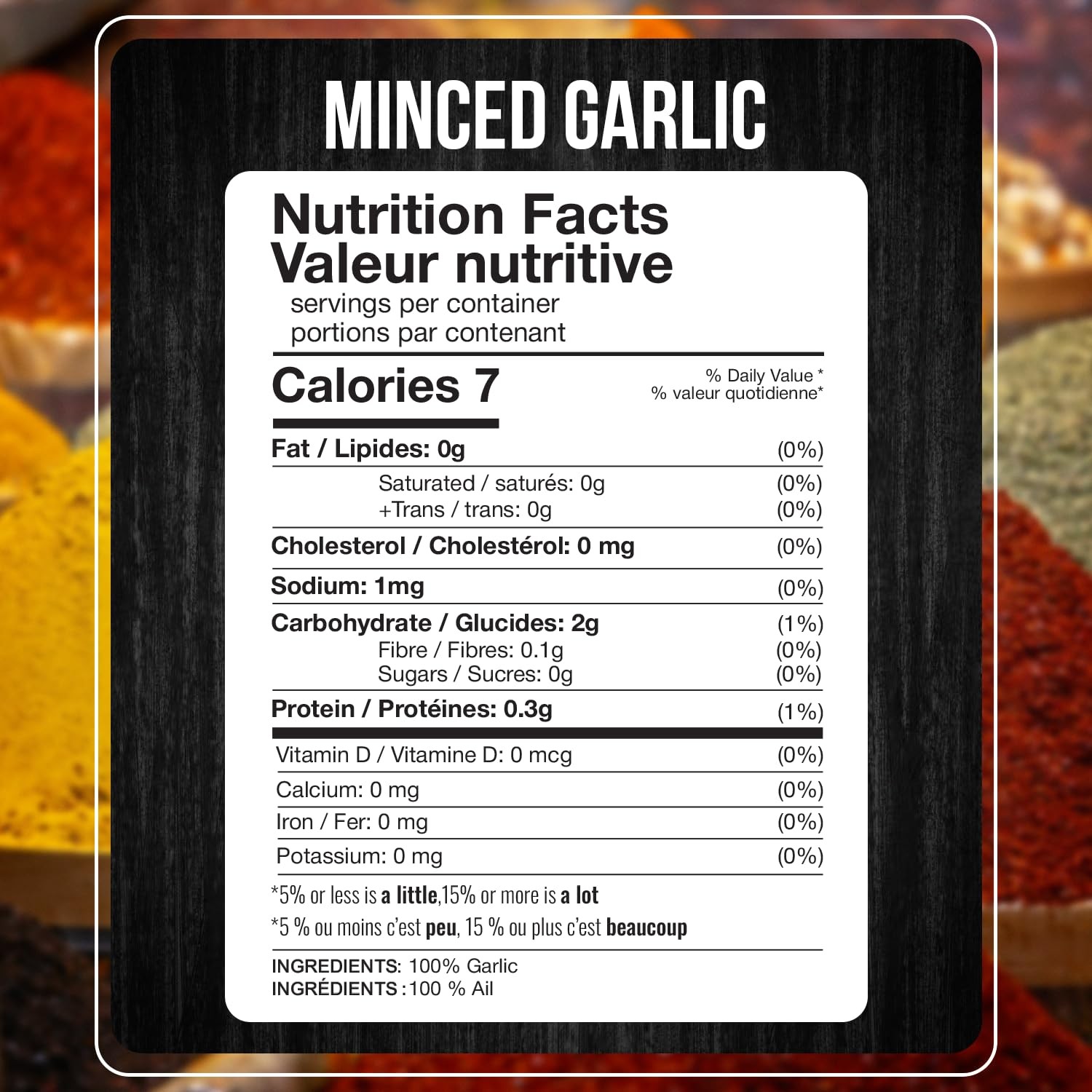 Fresh Finest Minced Garlic – Bulk 5 LB – Dried Flakes,
