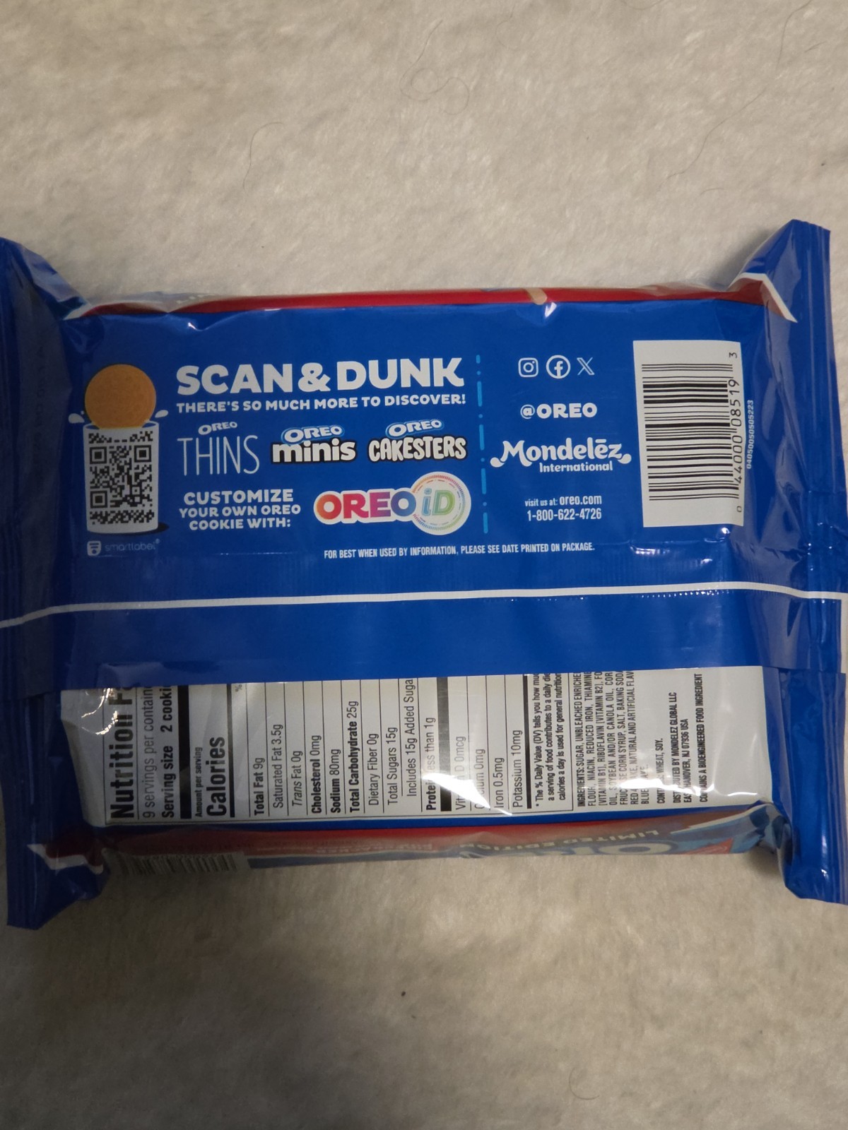 OREO LIMITED EDITION FIRECRACKER POP FLAVOR CREME SANDWICH COOKIES 11.46 OZ BAG