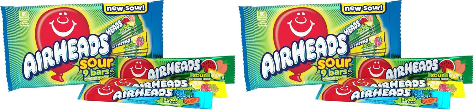 SOUR Bars, Variety Bulk Box, Sour Watermelon Punch, Blue Blast, and Lemon Berry