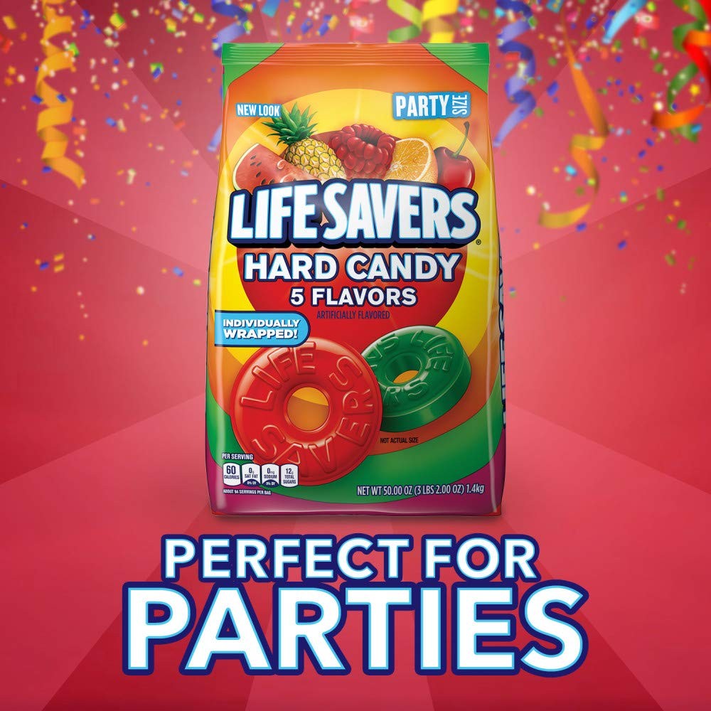 5 Flavors Hard Candy, Party Size, 50 oz Sharing Bag