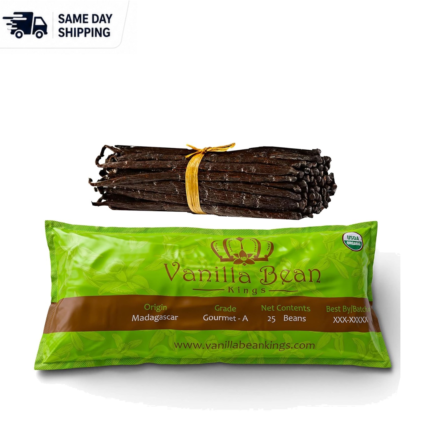 Fresh Gourmet Madagascar Vanilla Pods – 25 Whole Organic Beans for Extract