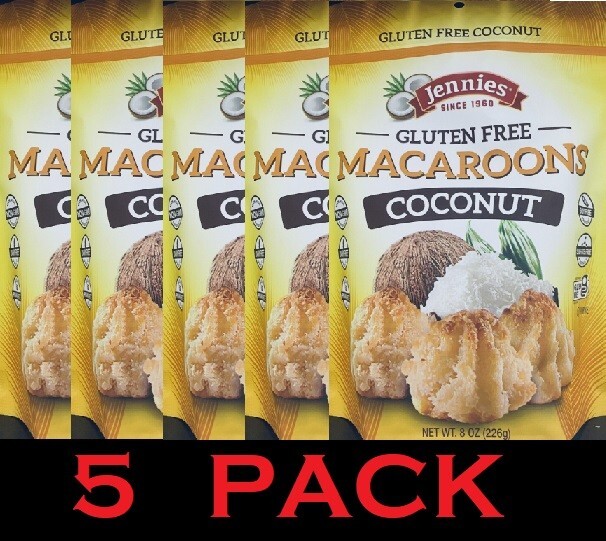 5x Jennies GLUTEN FREE Coconut Macaroons 8 oz Bag – 5 PACK