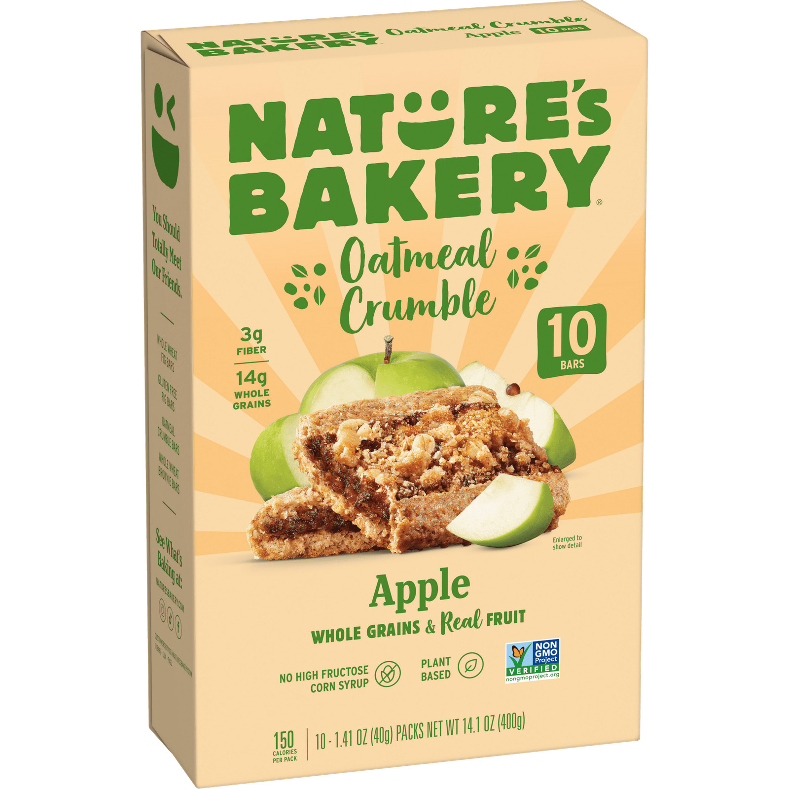 Nature’s Bakery Apple Oatmeal Crumble Bars 1.41 oz (10 Pack )