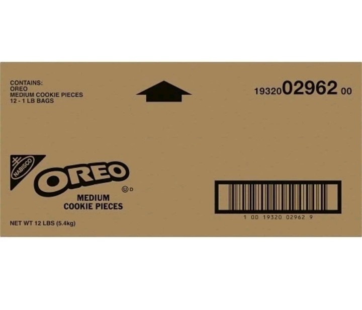 Oreo Medium Cookie Pieces, 1 Pound, 12 Per Case EXP MAY 2026