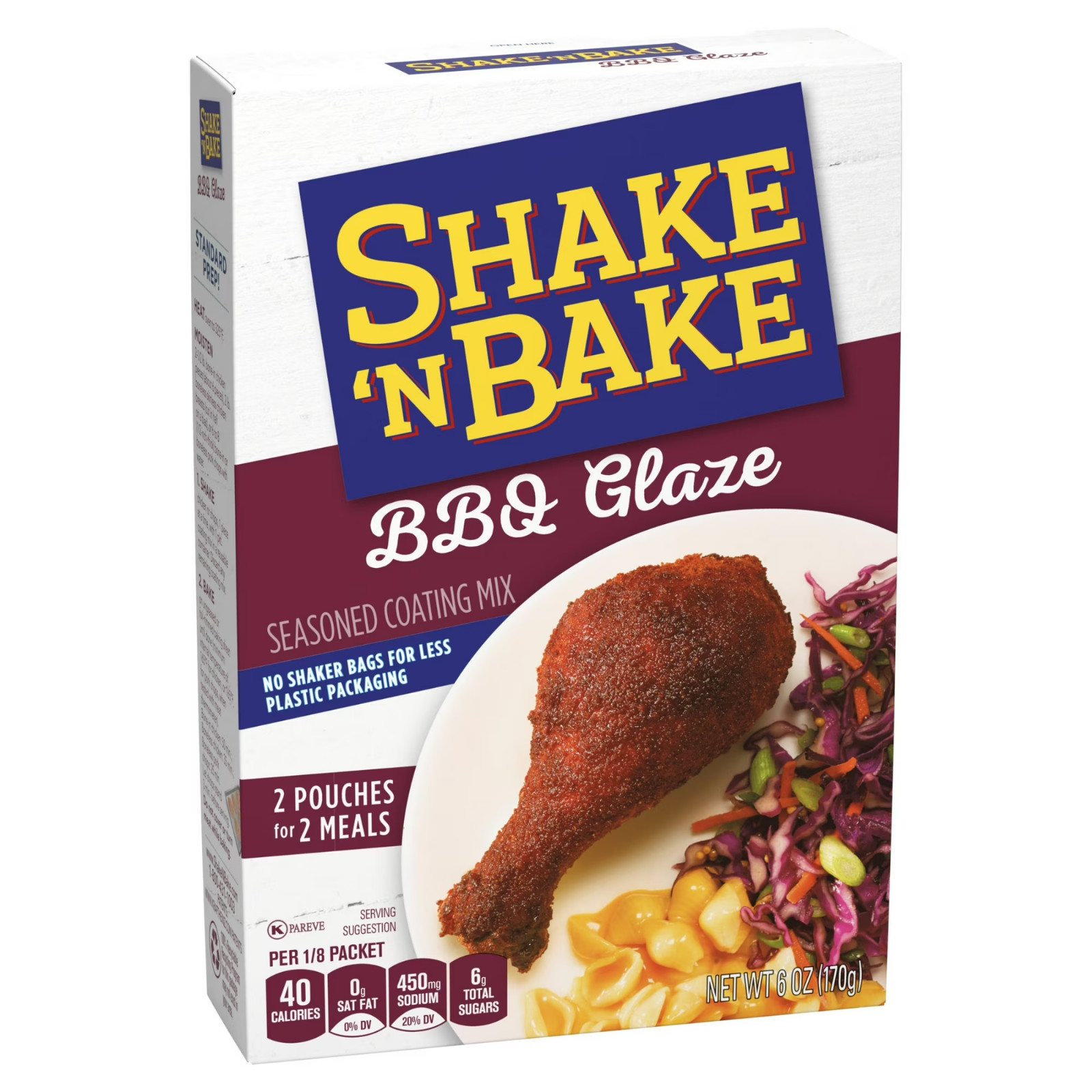 2 PACK – Kraft Shake N Bake BBQ Glaze Seasoned Coating Mix 6 oz (Total 12 oz)…