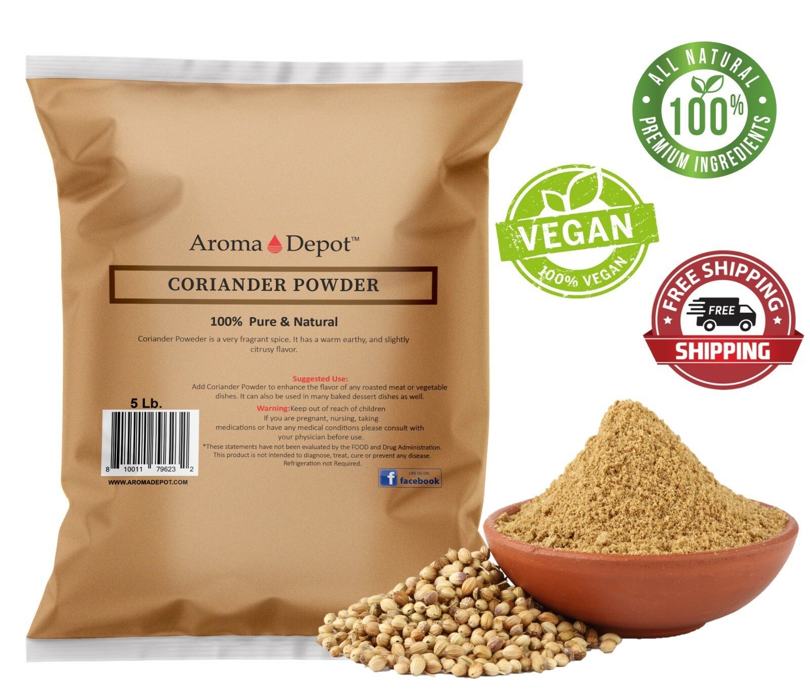 Coriander Ground Powder 1oz up to 15 lb Cilantro en Polvo Fresh Spices Herbs