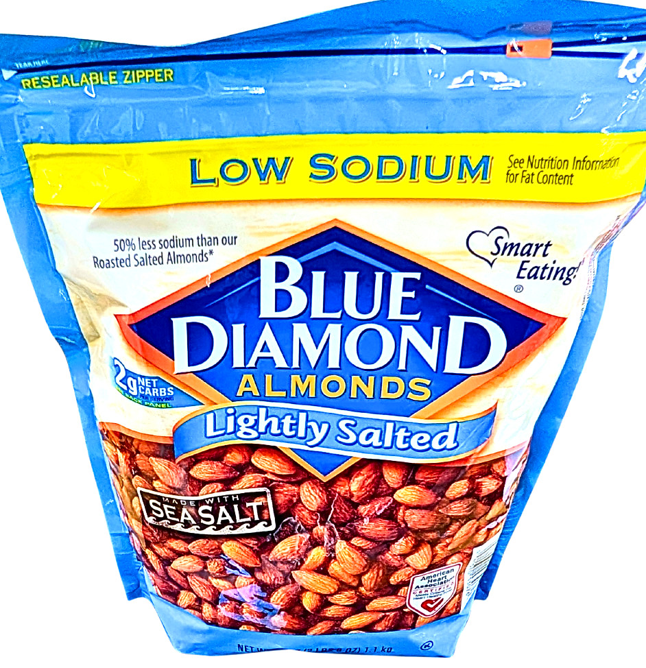Blue Diamond Lightly Salted Whole Almonds 40 Oz EXP 12/2026